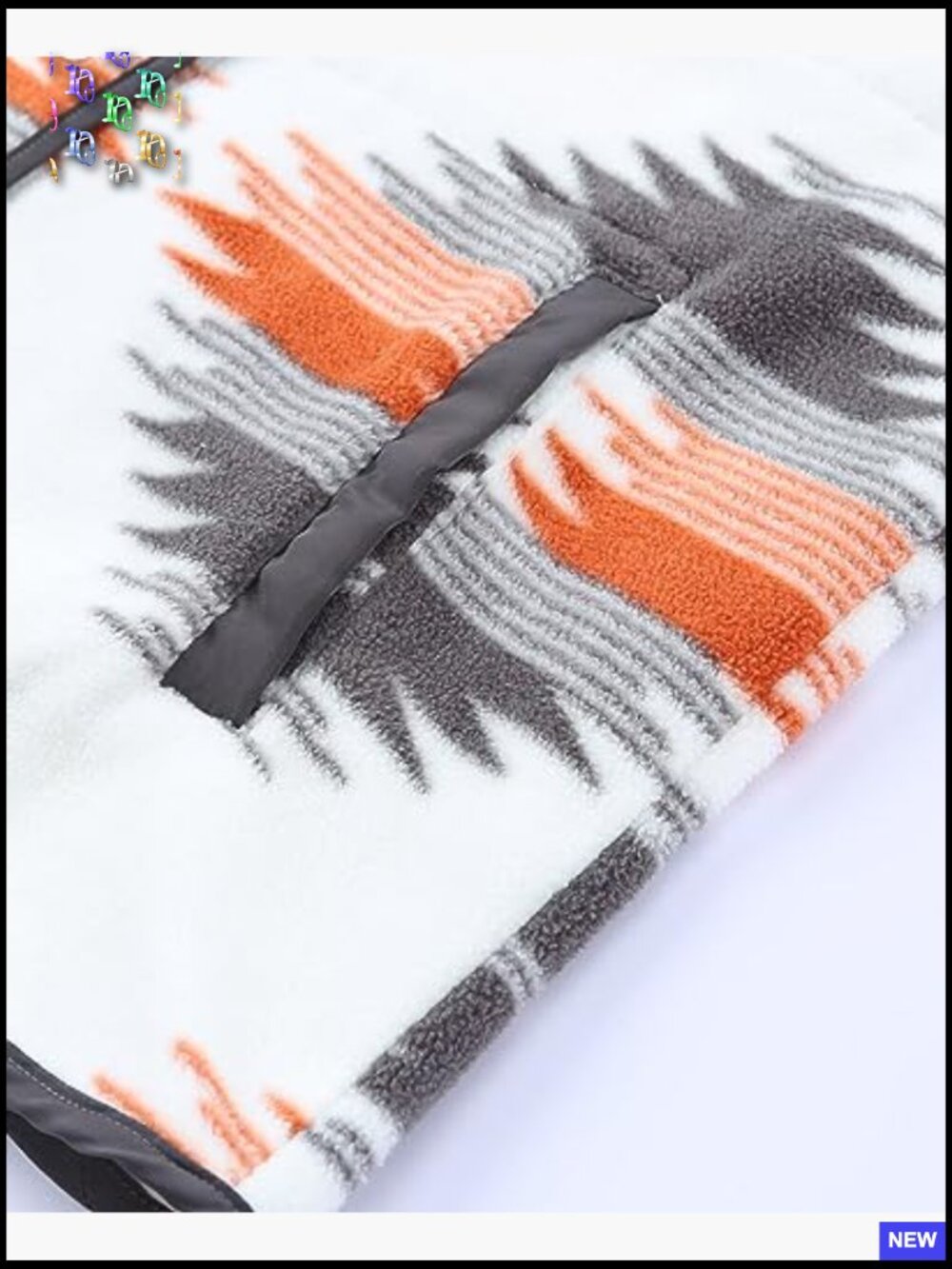 Western Aztec Print Fleece Jacket Snap Button Down Long Sleeve Shacket Pockets - Picture 6 of 7